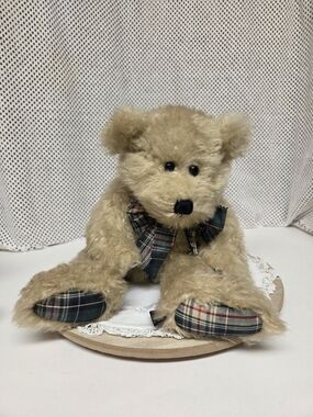 Vintage Boyds Bears. (J.P. Hutton)Plush Teddy Bear with Plaid Accents